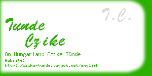 tunde czike business card
