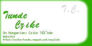 tunde czike business card